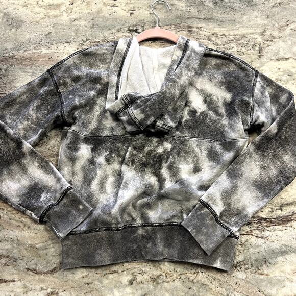 Abercrombie & Fitch Girls Black + White Marble Hooded Pullover 11/12 - Picture 5 of 5